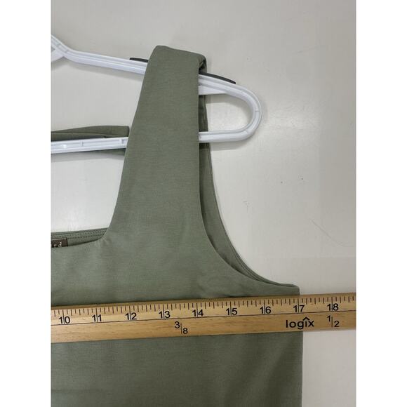 Isabella Bird Womens Tank Top Size Medium Green Back Strap Square Neck - Picture 7 of 10